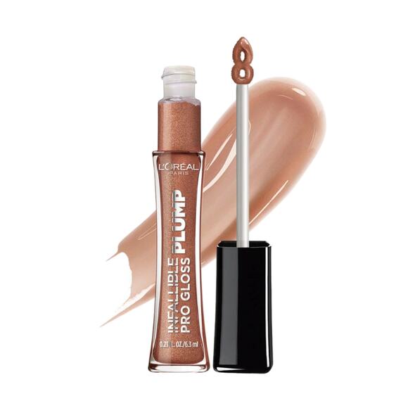Loreal Infallible Pro Gloss Plump Lip Gloss Sunlit Shimmer 607 - Picture 1 of 11